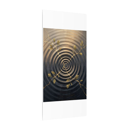 Kanso Water Ripple Canvas Art - Kintsugi Gold Vein