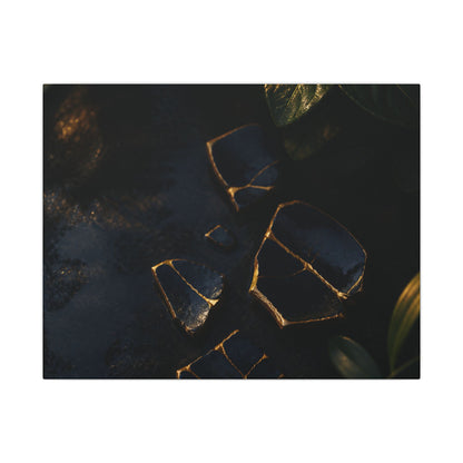 Summer Broken Pottery Moody Minimal Canvas Art | Atmospheric Decor
