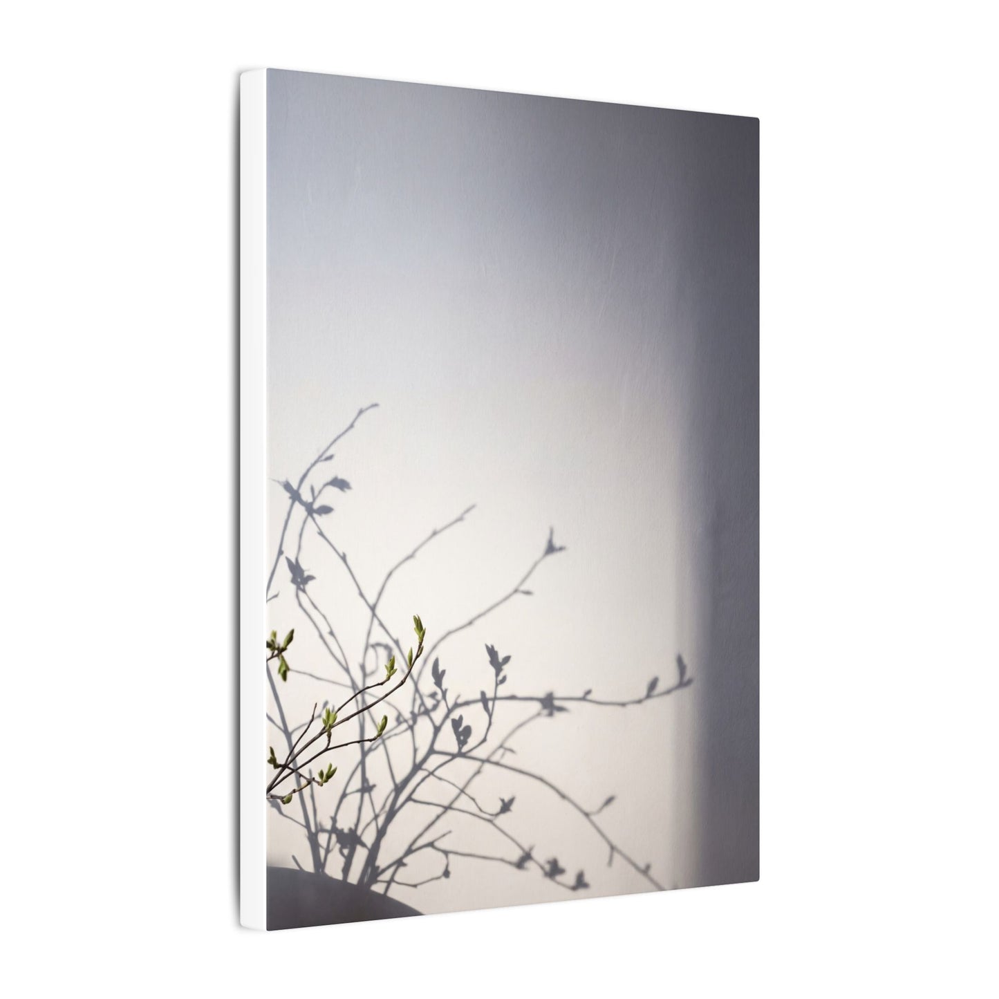 Japandi Shadow Play in Dawn | Japanese Pattern Canvas Art