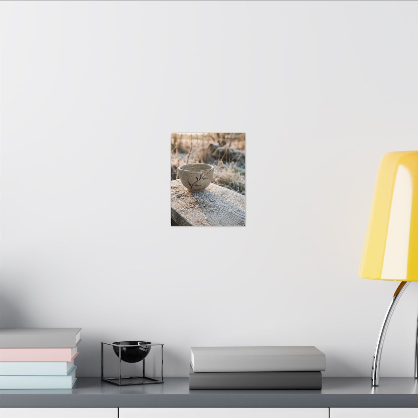 Golden Hour Ceramic Bowl Canvas Art - Japandi Ma