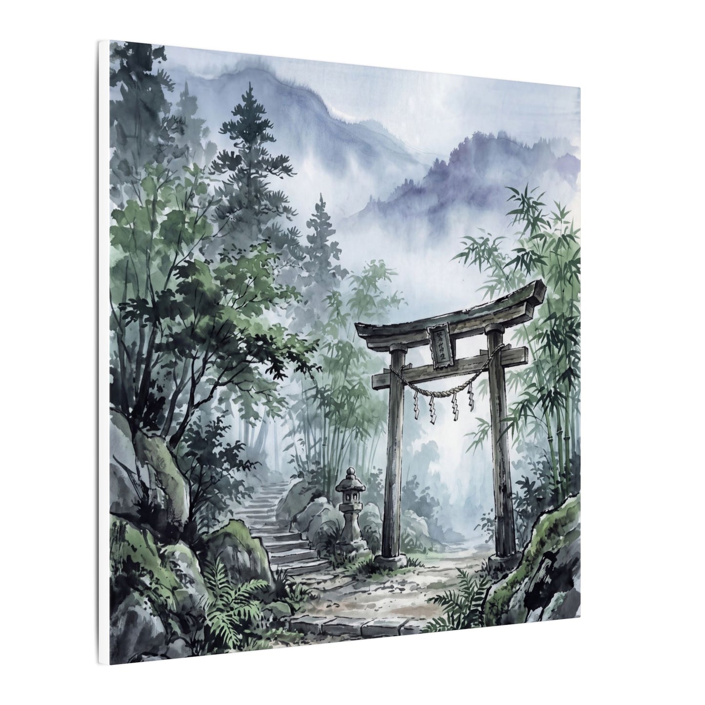 Moonlight Torii Gate Canvas Art - Zen Fukinsei