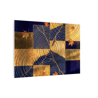 Autumn Water Ripple Crackle Gold Canvas Art | Artful Decor