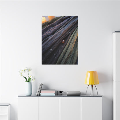 Silk Drape Shadow Zen Canvas Art | Moody Dark Japandi Art