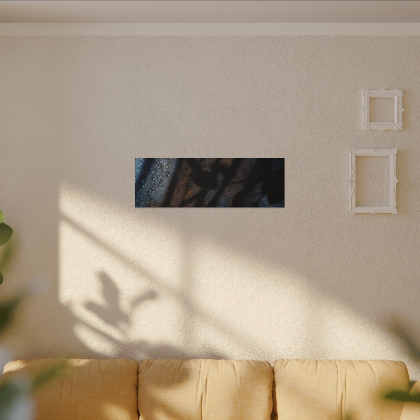 Moonlight Shadow Play Canvas Art - Dark Japandi Ma