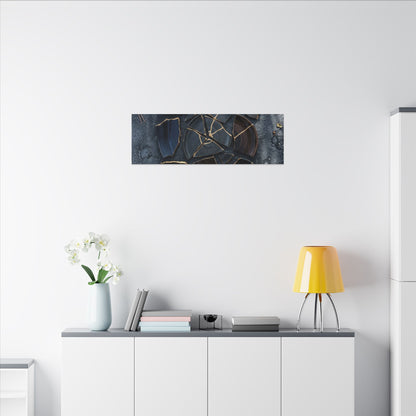 Dark Japandi Broken Pottery in Dappled | Shadow Zen Canvas Art