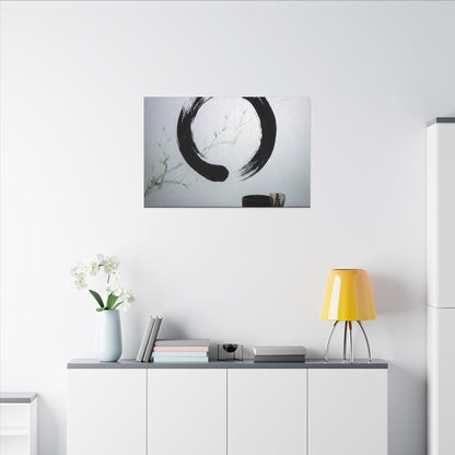 Tea Ceremony Enso Canvas Art | Peaceful Zen Art