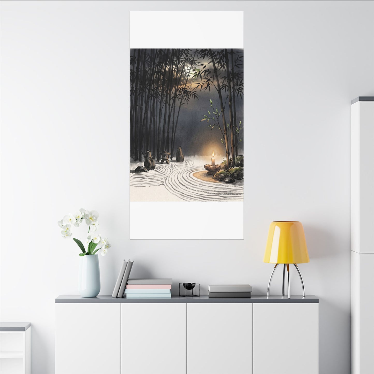 Tranquil Bamboo Grove Canvas Art - Karesansui Zen