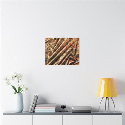 Paper Fold Autumn Canvas Art | Japandi Earthy Design