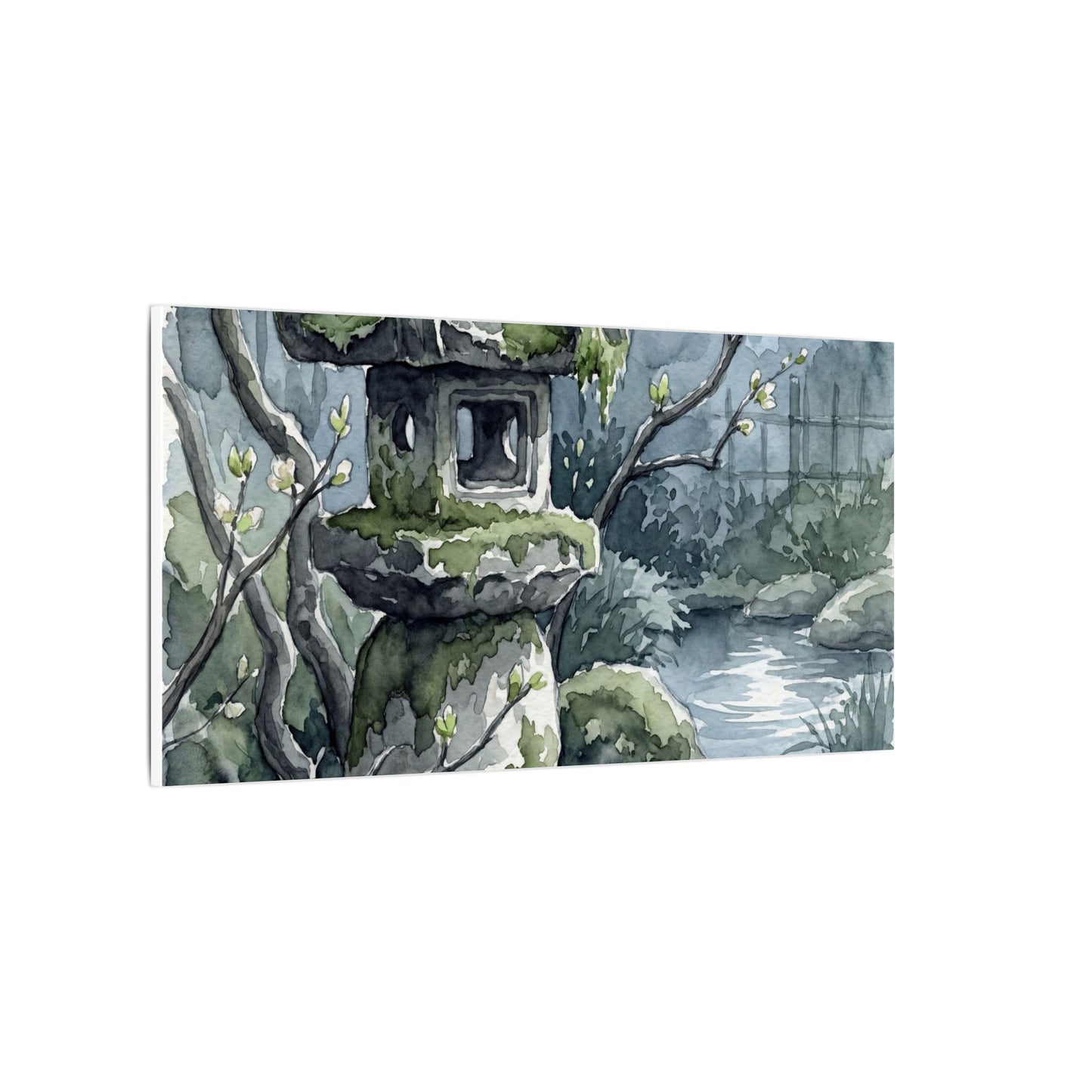 Moonlight Stone Lantern Canvas Art - Japandi Seijaku