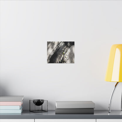 Ink Brushstroke Canvas Art | Spring Dark Japandi Moody Minimal Art