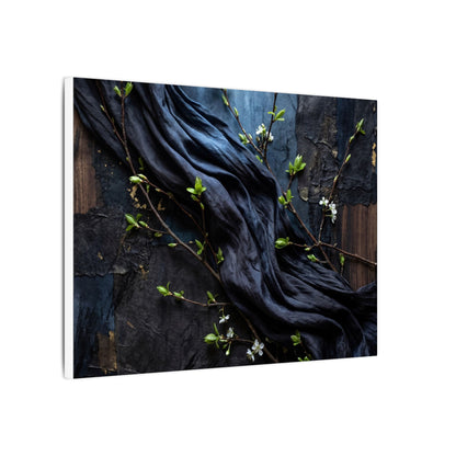 Spring Silk Drape Dark Texture Canvas Art | Atmospheric Decor