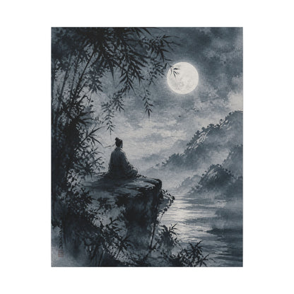 Ink Brushstroke Sumi E Canvas Art | Serene Zen Art
