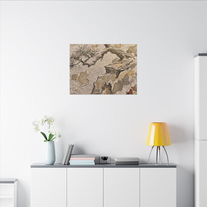 Pine Tree Canvas Art | Winter Japandi Japanese Pattern Art