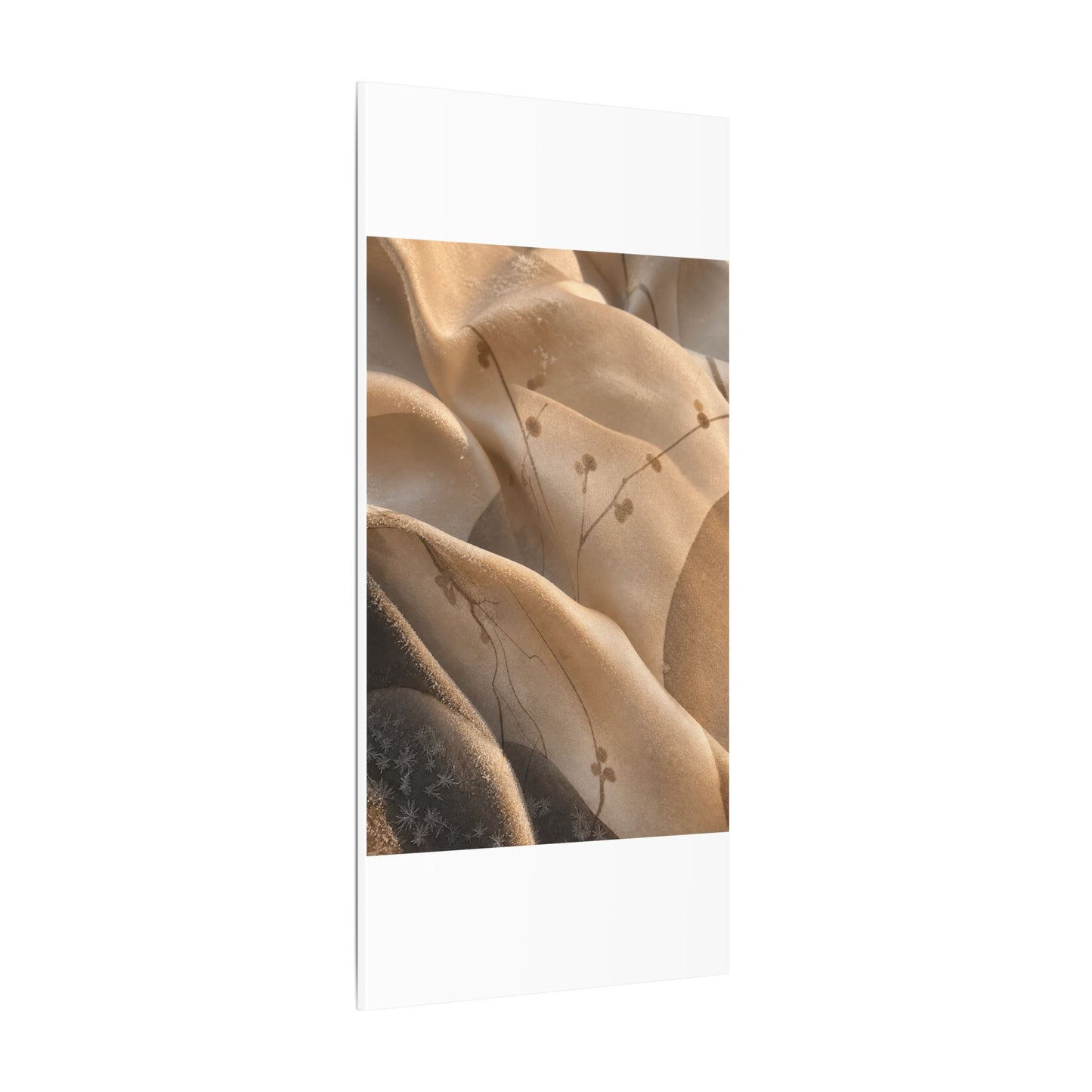 Japandi Silk Drape in Golden Hour | Japanese Pattern Canvas Art