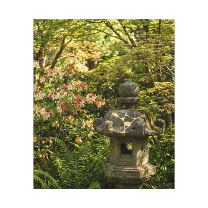 Spring Stone Lantern Gold Repair Canvas Art | Beautiful Decor