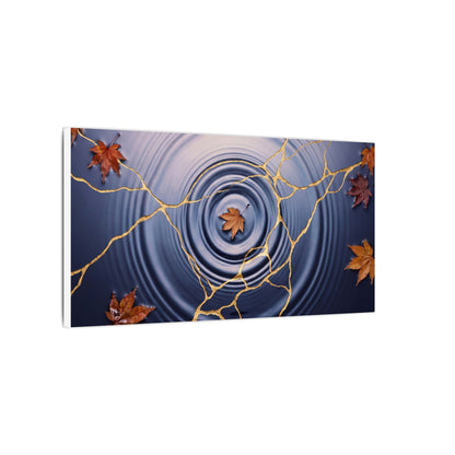 Kintsugi Water Ripple in Dawn | Gold Vein Canvas Art