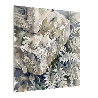 Stone Lantern Watercolor Canvas Art | Elegant Japandi Art