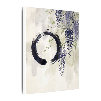 Wisteria Enso Canvas Art | Serene Zen Art