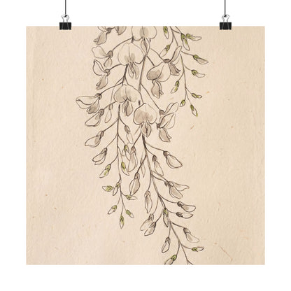 Golden Hour Wisteria Wall Art Print - Japandi Seijaku