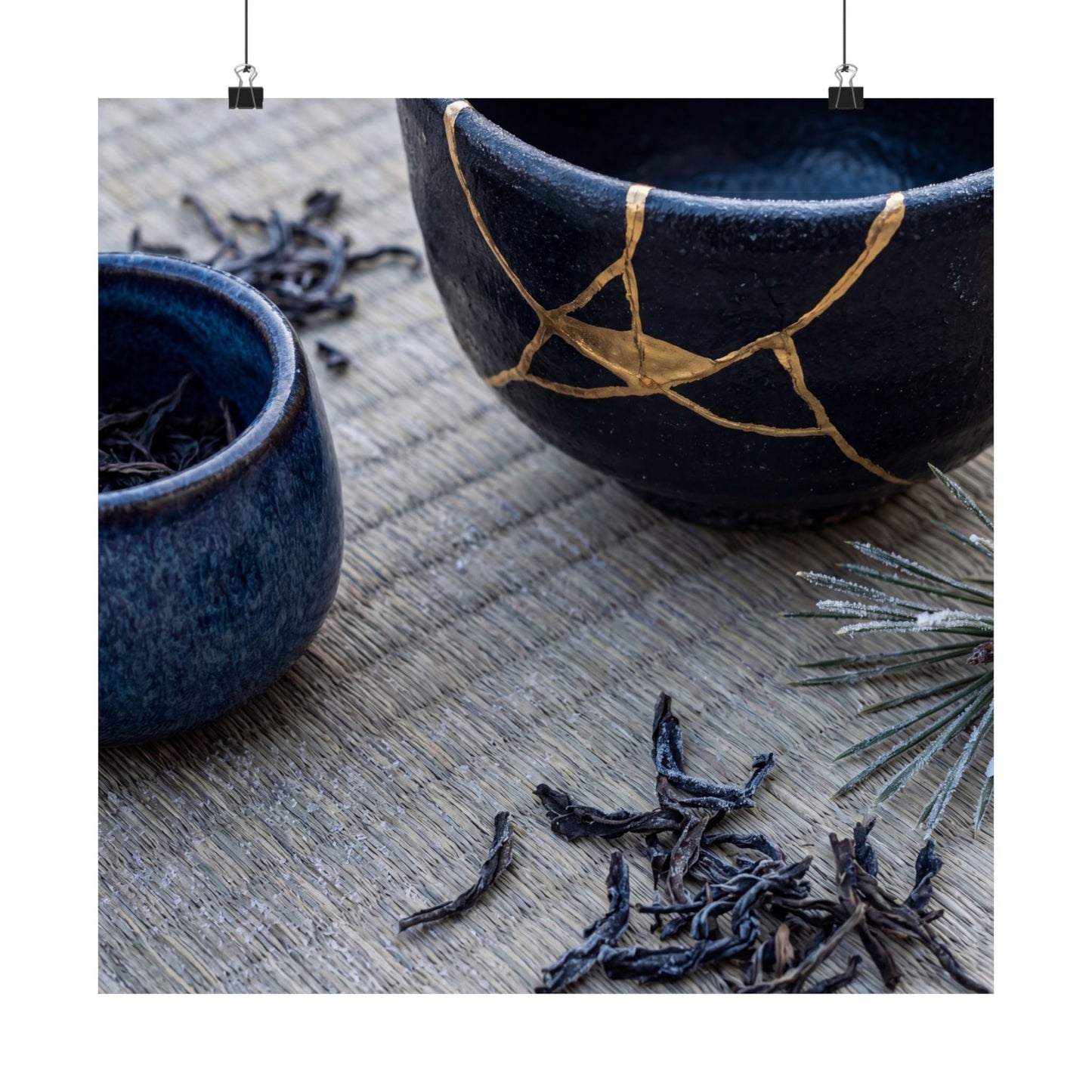 Philosophical Tea Ceremony Wall Art Print - Gold Vein Kintsugi