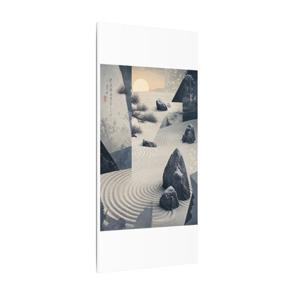 Seijaku Rock Garden Canvas Art - Zen Ukiyo E Inspired