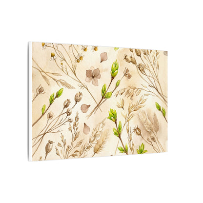 Spring Dried Flowers Watercolor Canvas Art | Earthy Decor