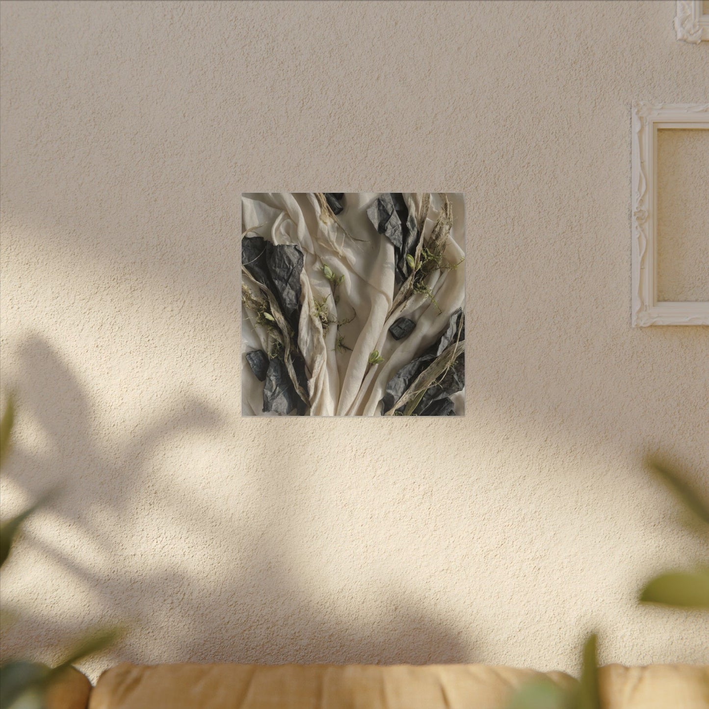 Spring Silk Drape Texture Canvas Art | Warm Decor
