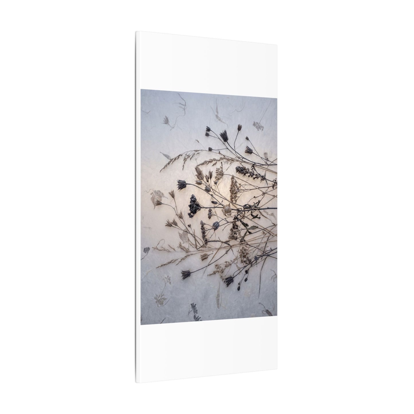 Elegant Dried Flowers Canvas Art - Japanese Pattern Japandi
