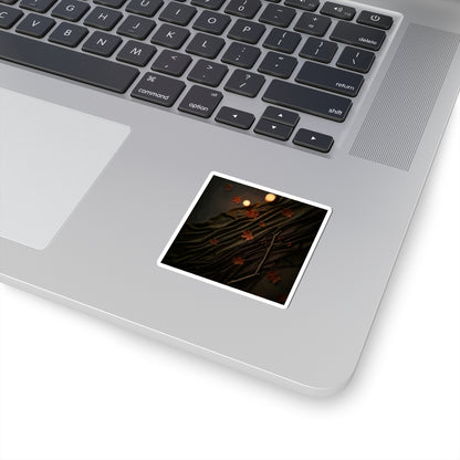 Dark Japandi Silk Drape in Candlelight | Moody Minimal Sticker