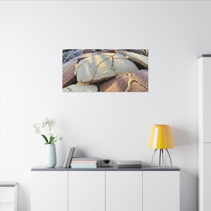 Broken Pottery Crackle Gold Canvas Art | Healing Kintsugi Art