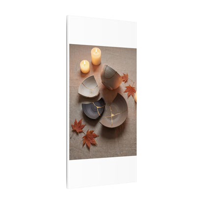 Candlelight Broken Pottery Canvas Art - Japandi Ma