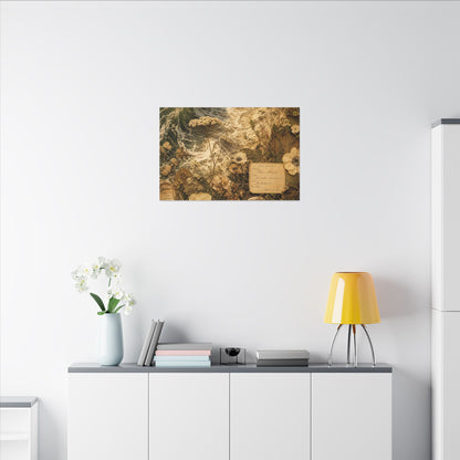 Spring Ocean Wave Herbarium Canvas Art | Nostalgic Decor