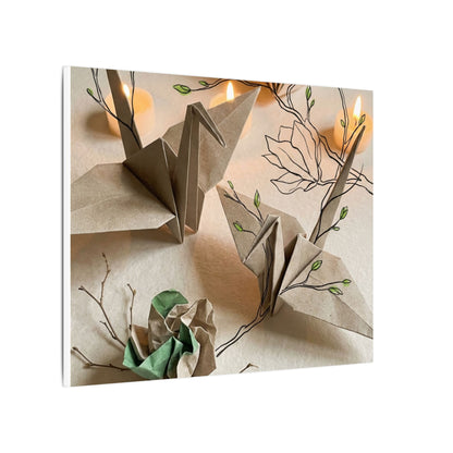 Paper Fold Spring Canvas Art | Japandi Earthy Design