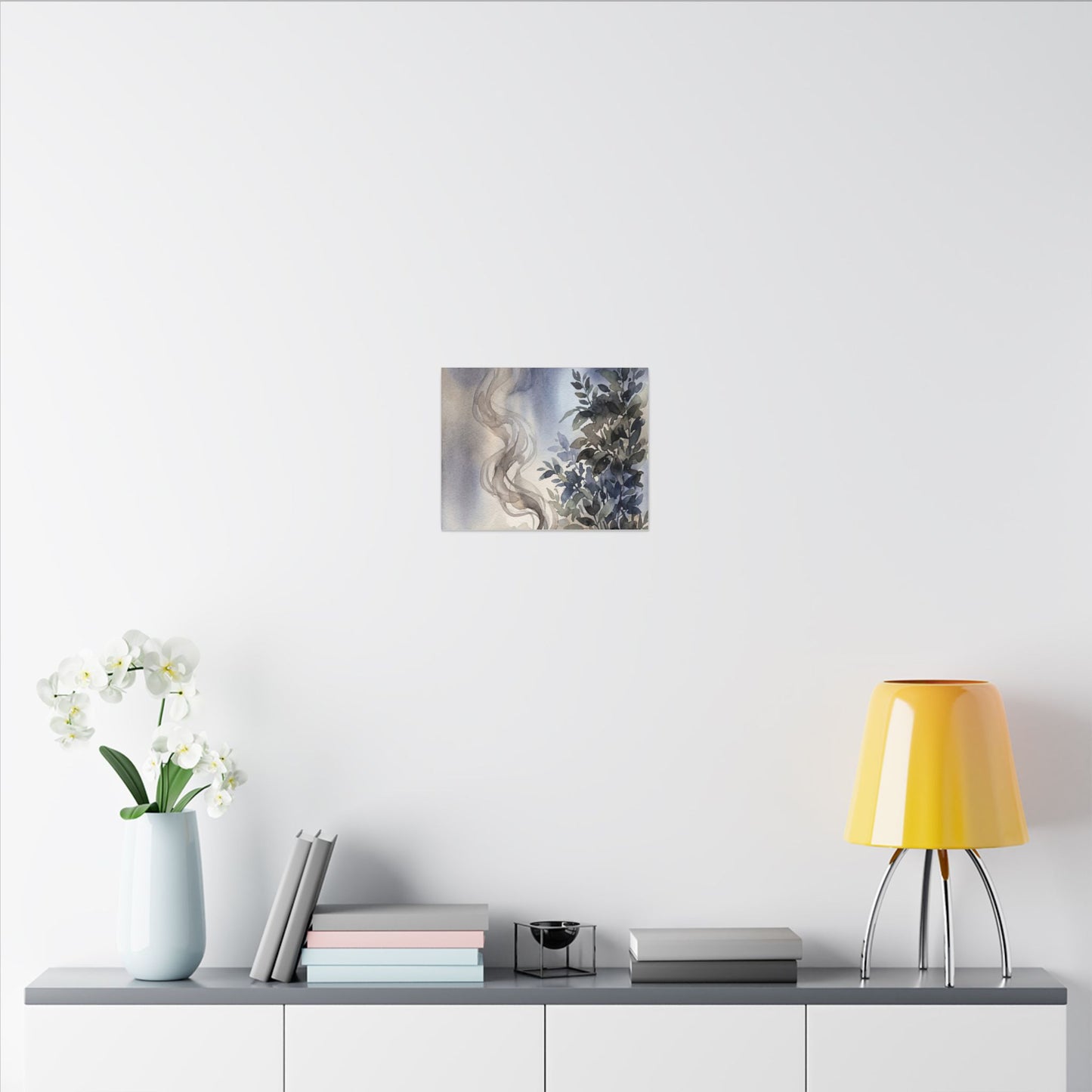 Incense Smoke Summer Canvas Art | Japandi Cozy Design