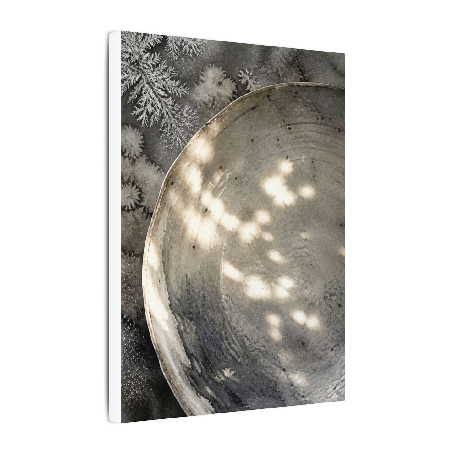 Ceramic Bowl Watercolor Canvas Art | Warm Japandi Art