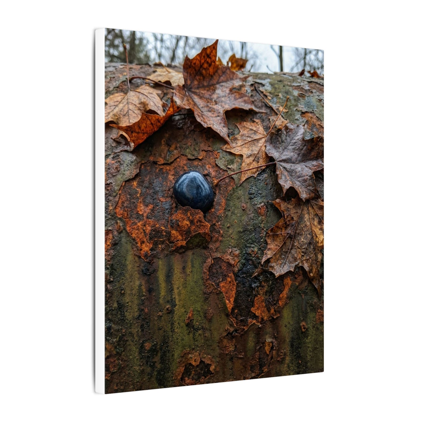 Datsuzoku Rust Patina Canvas Art - Dark Japandi Moody Minimal
