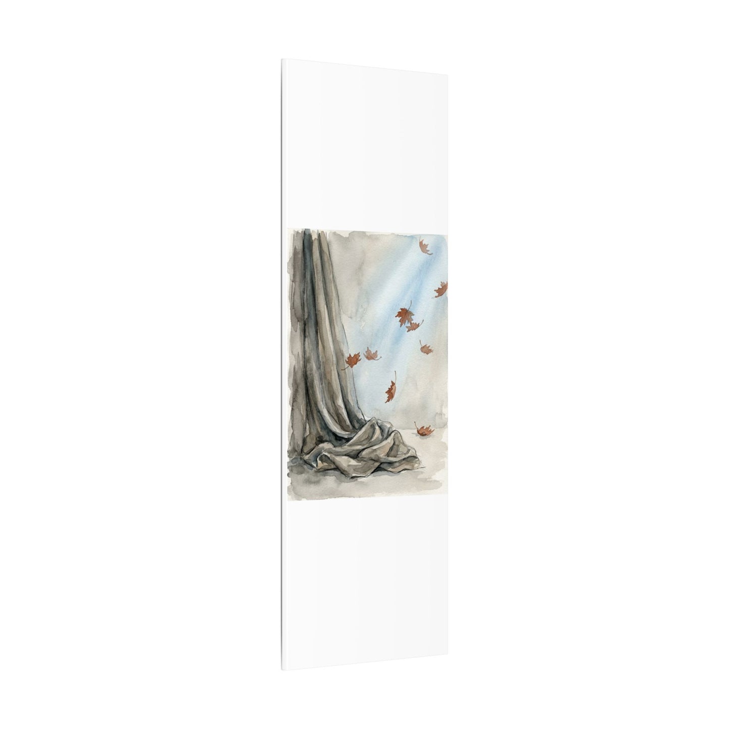 Ma Silk Drape Canvas Art - Japandi Watercolor