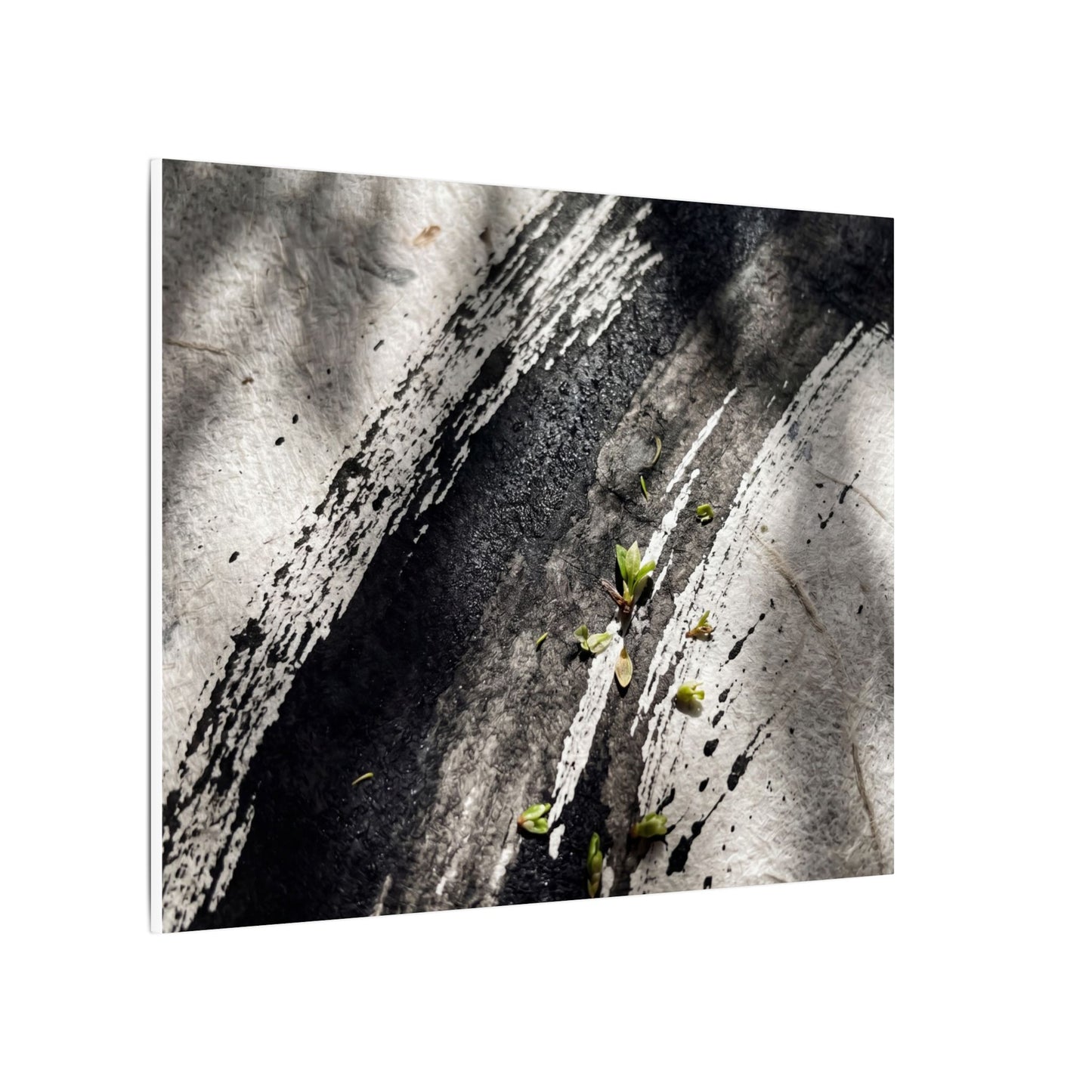 Ink Brushstroke Canvas Art | Spring Dark Japandi Moody Minimal Art