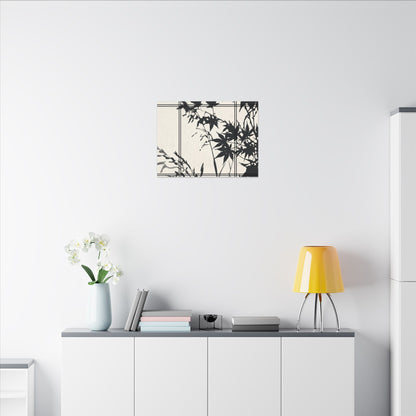 Shoji Screen Canvas Art | Summer Japandi Minimal Line Art
