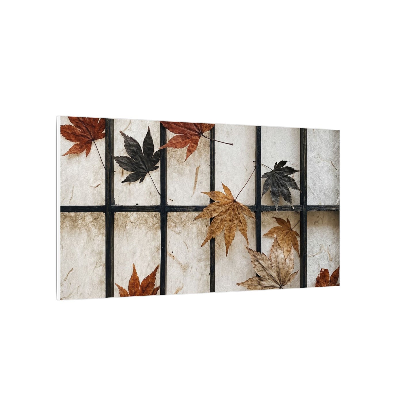Japandi Shoji Screen in Overcast | Texture Canvas Art