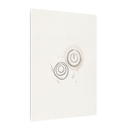 River Stones Canvas Art | Winter Japandi Minimal Line Art