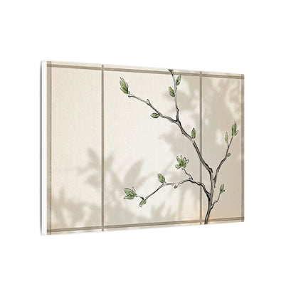 Shoji Screen Spring Canvas Art | Japandi Cozy Design
