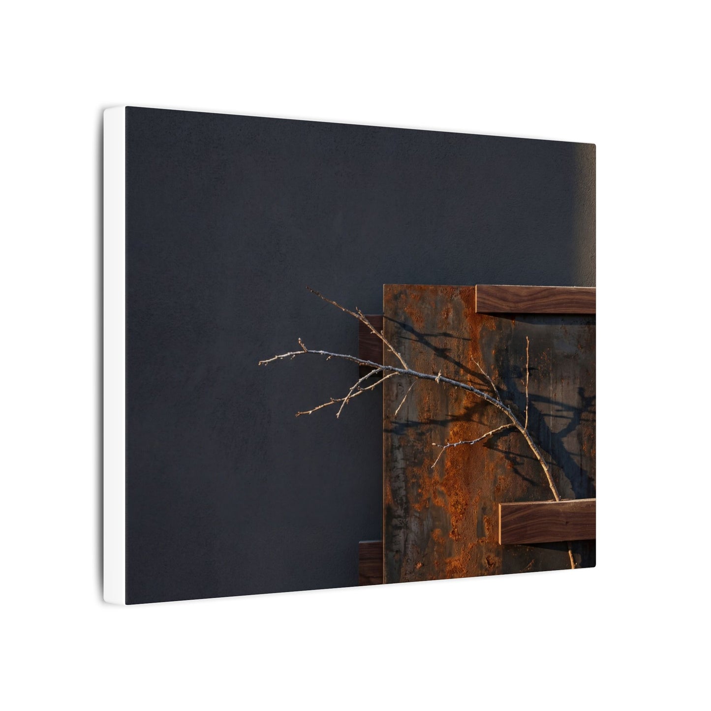 Ma Rust Patina Canvas Art - Dark Japandi Dark Texture