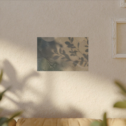 Japandi Shadow Play in Moonlight | Texture Canvas Art