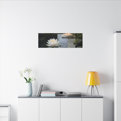 Candlelight Lotus Flower Canvas Art - Zen Kanso