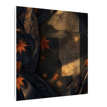Autumn Silk Drape Shadow Zen Canvas Art | Bold Decor