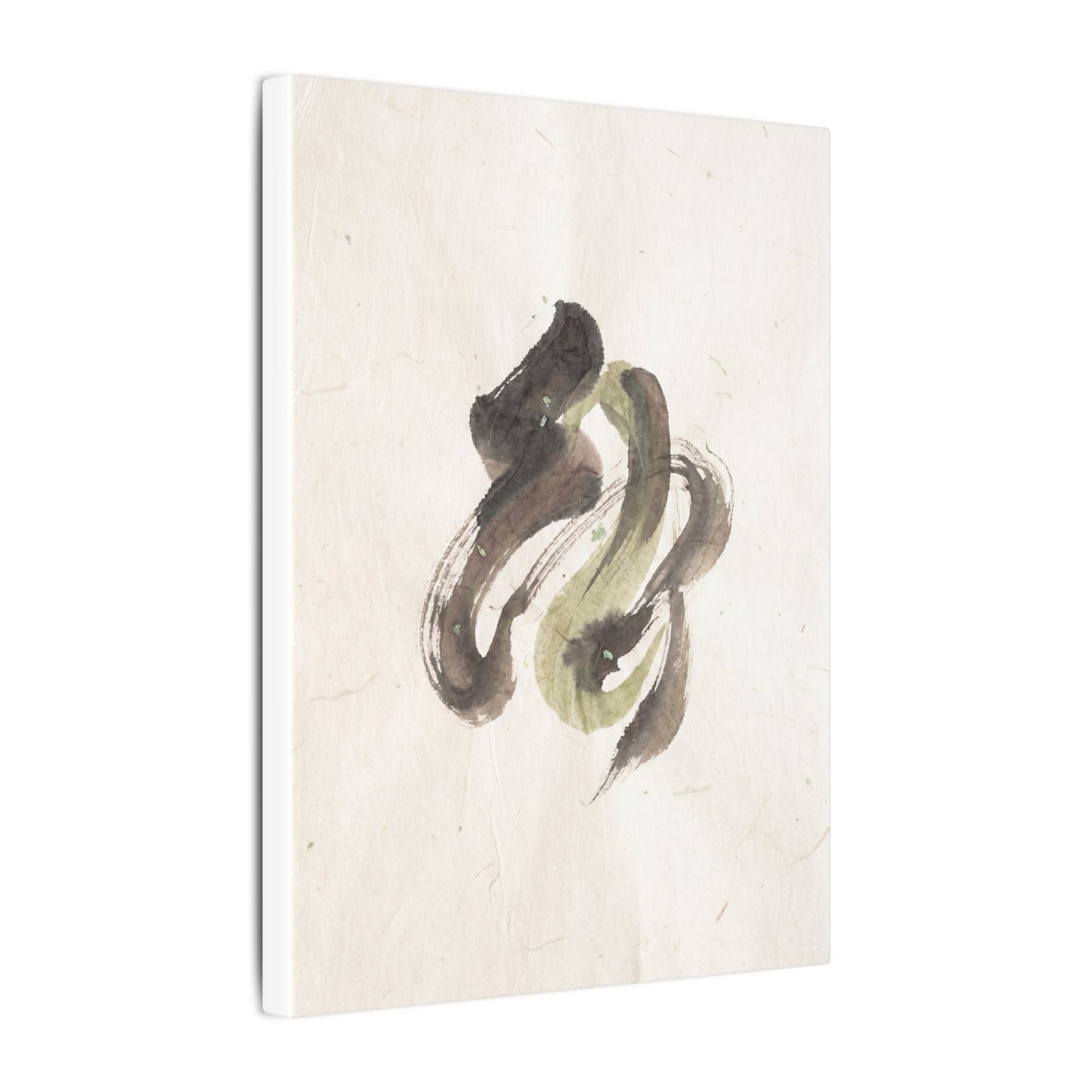 Ink Brushstroke Canvas Art | Spring Japandi Japanese Pattern Art