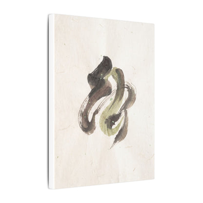 Ink Brushstroke Canvas Art | Spring Japandi Japanese Pattern Art