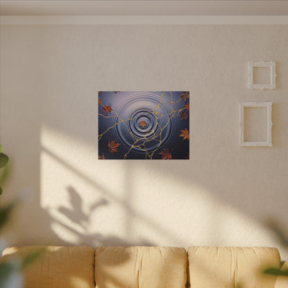 Kintsugi Water Ripple in Dawn | Gold Vein Canvas Art
