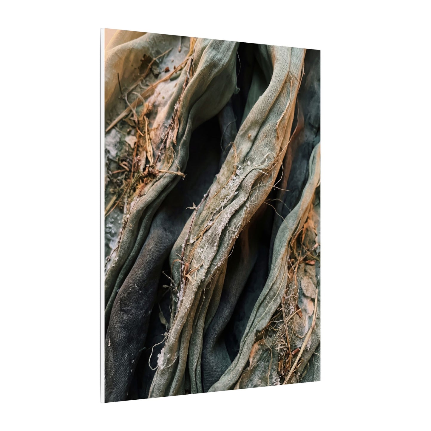 Silk Drape Winter Canvas Art | Japandi Cozy Design